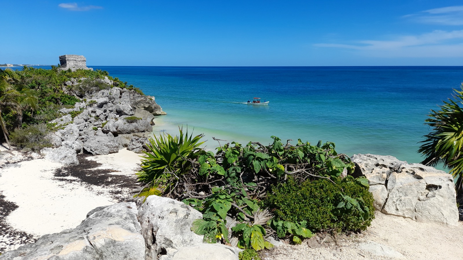 The beach beside the Tulum ruins, Quintana Roo.