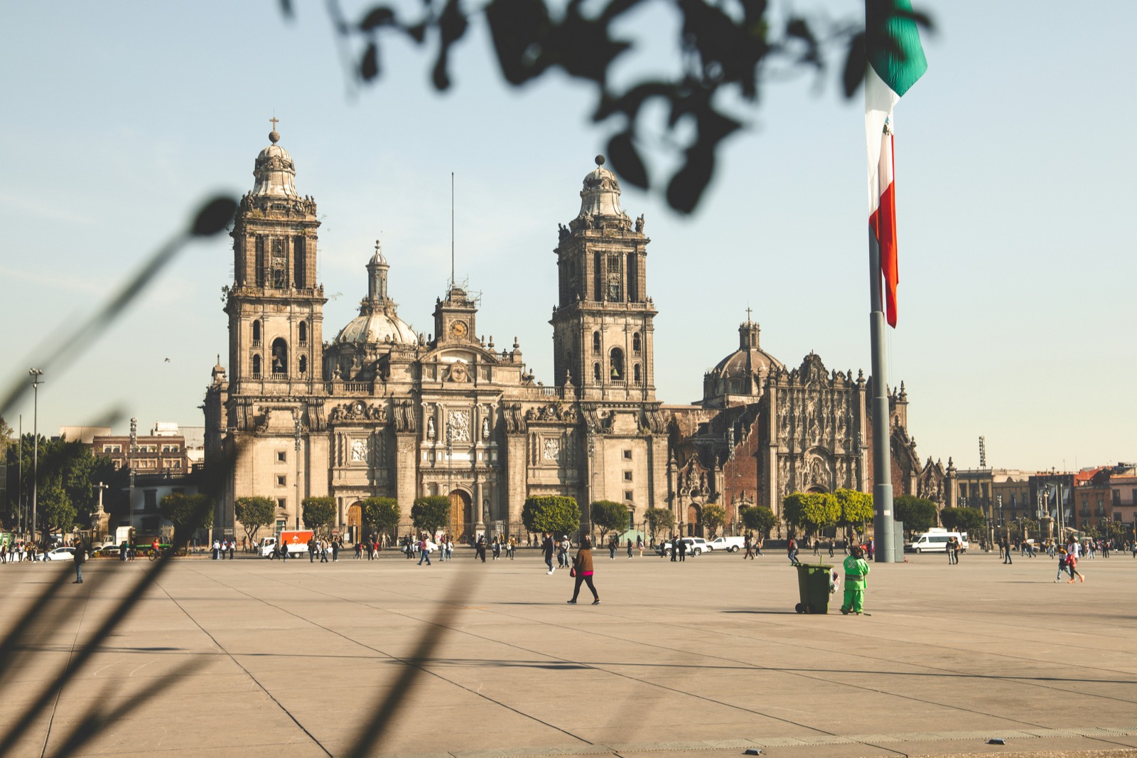 The Zócalo and Catedral Metropolitana in Mexico City.